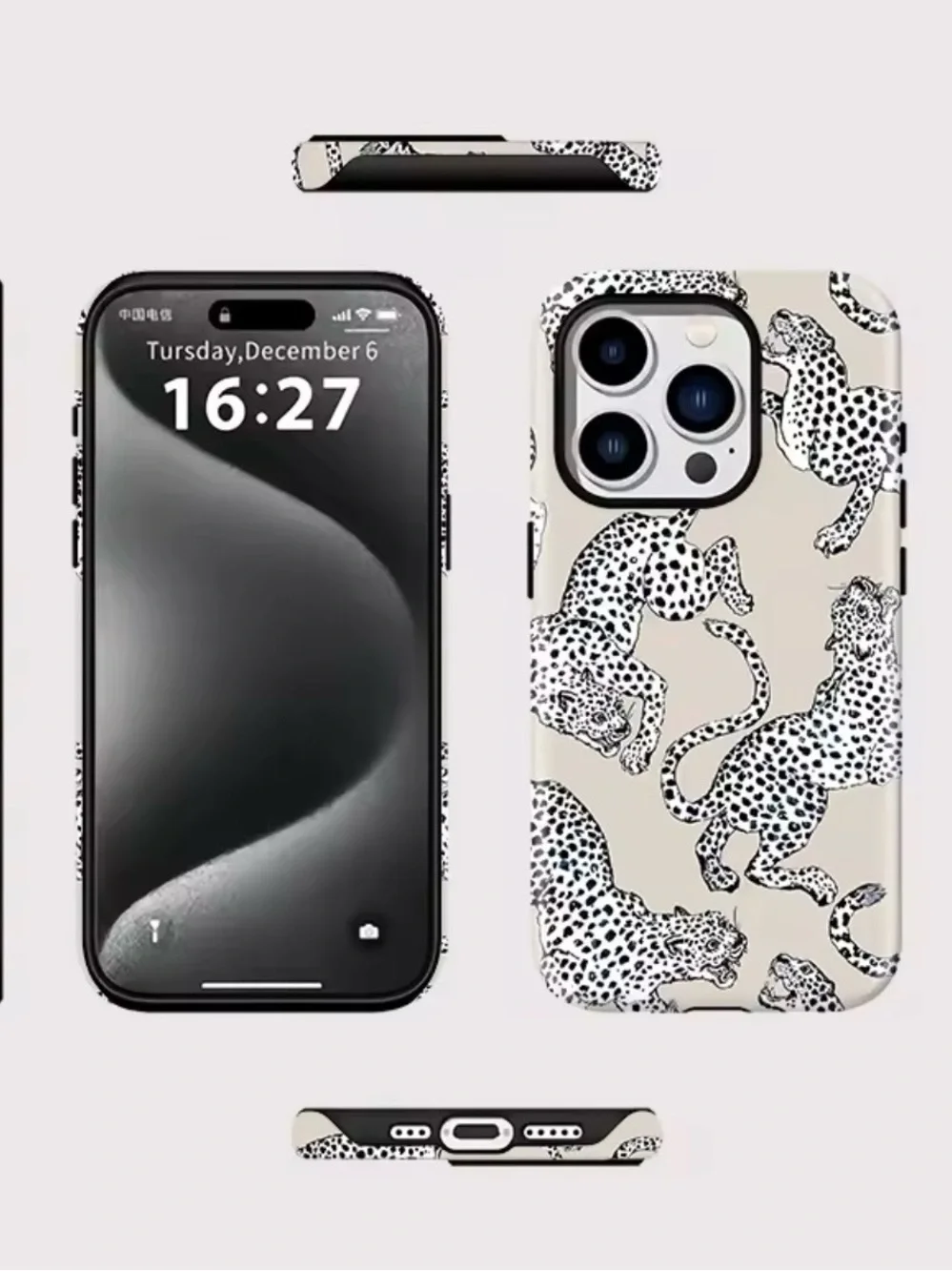 Beige Leopard Print iPhone 16 pro Case